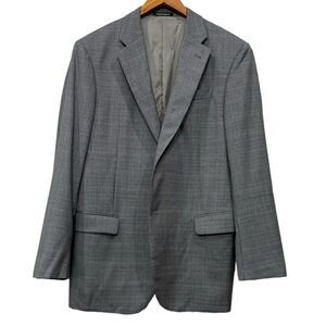 Emporio Armani G Line Sport Coat 42R Gray Check Virgin Wool‎ Blazer